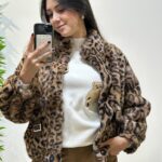 Casaco animal print