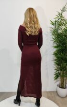 Vestido bordô, com elestan - Image 2