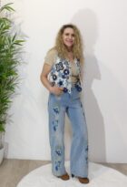 Colete Crochet Flores