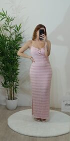 Vestido Longo Texturizado