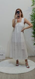Vestido Longo Bordado Inglês