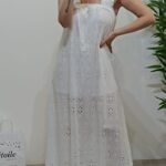 Vestido Longo Bordado Inglês
